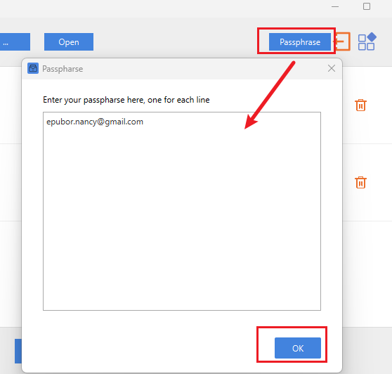 archive mate passphrase