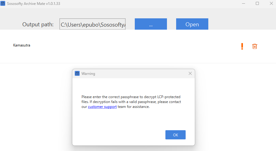 fail to convert archive
